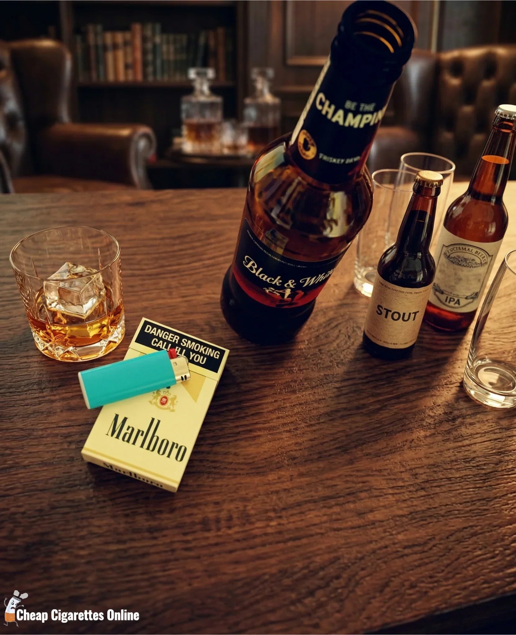 Marlboro cigarettes pairing with bourbon and craft beer