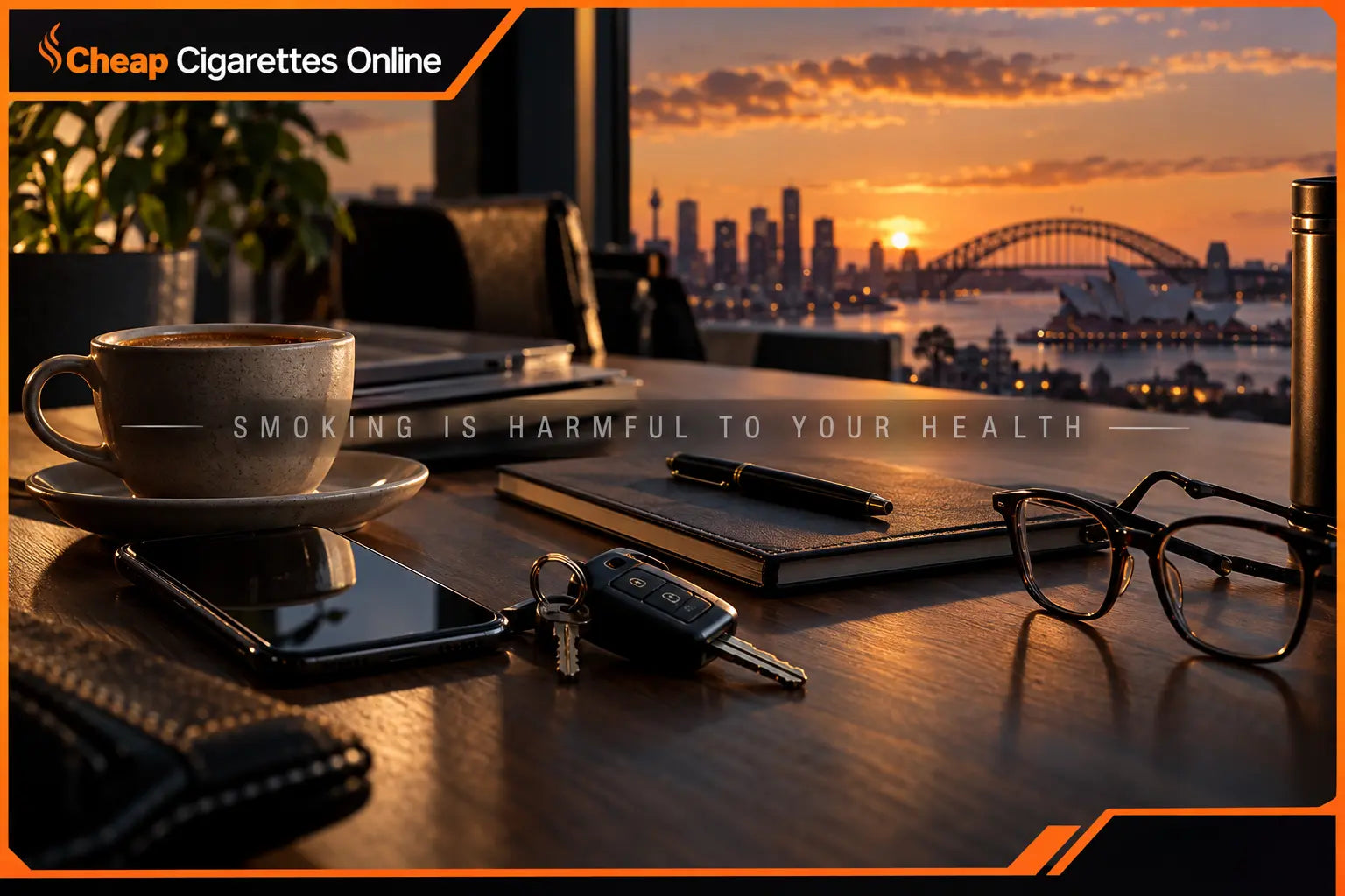 Adult daily routines from morning coffee to evening life with smoking health awareness