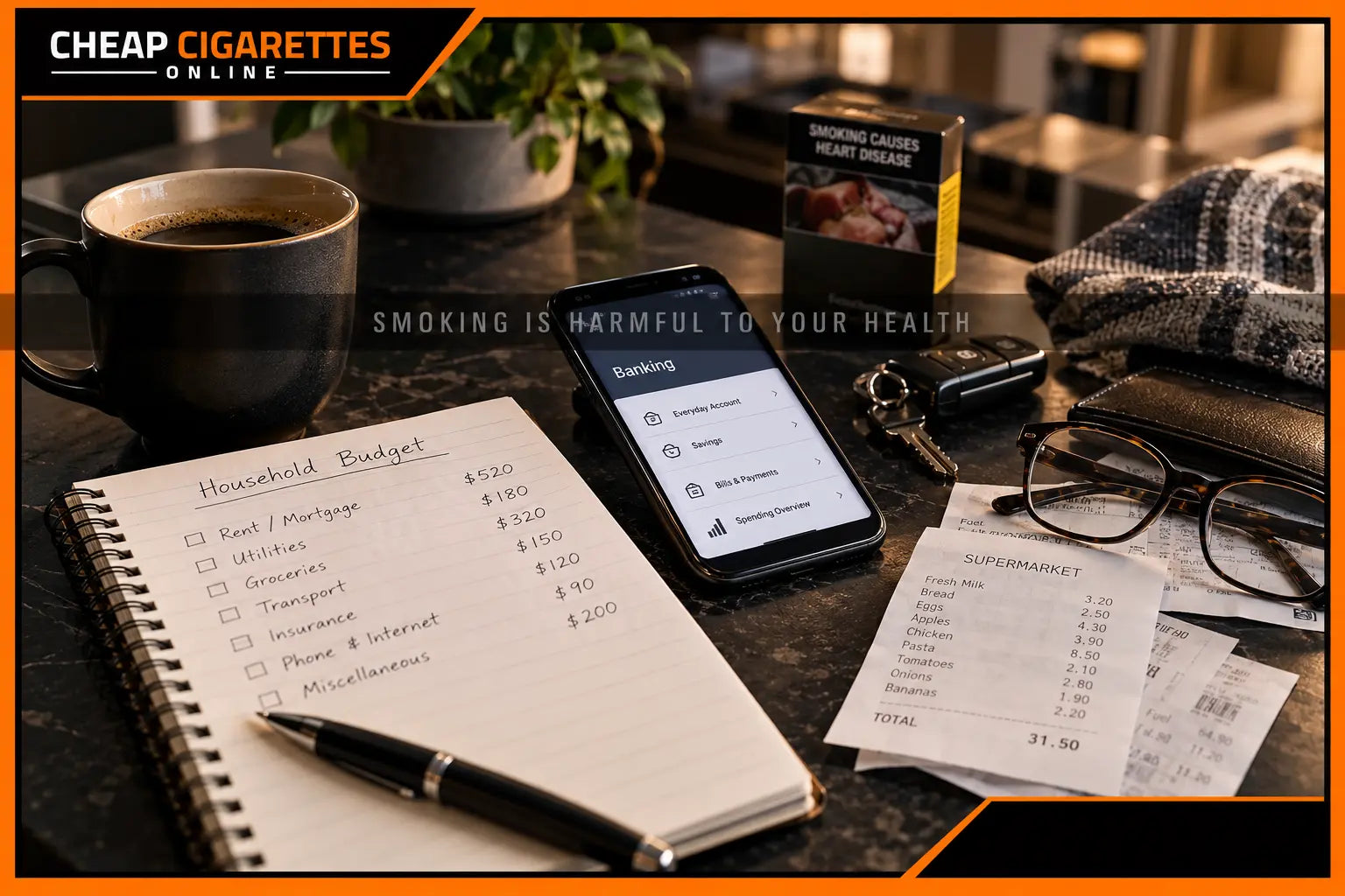 Everyday adult spending, household budgeting and smoking habit awareness in Australia