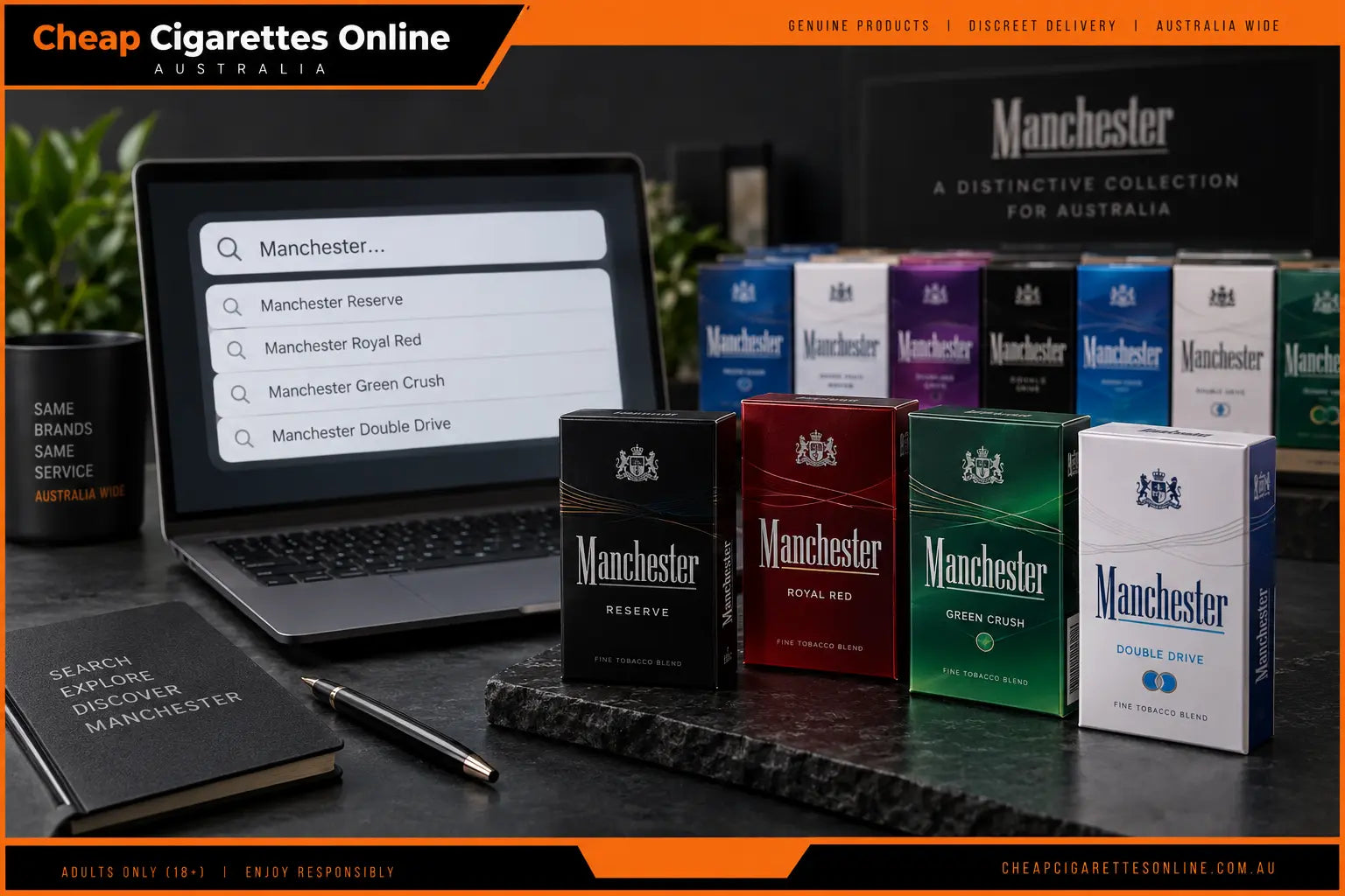 Manchester product names appearing across an online search journey