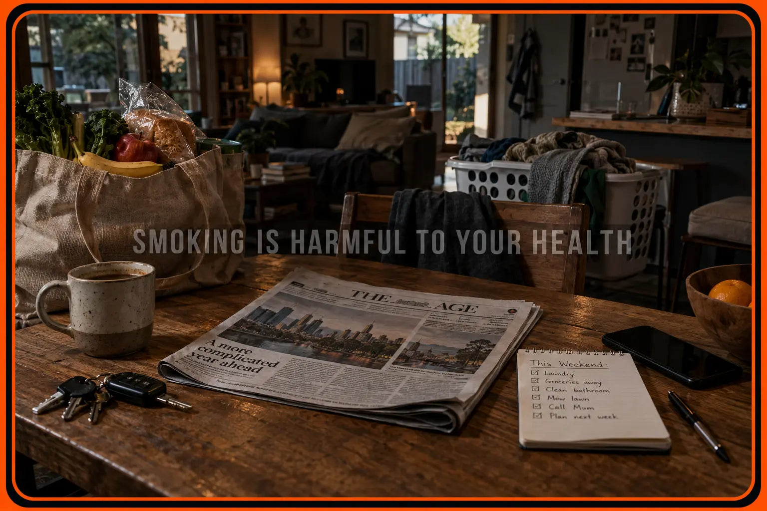 Weekend household responsibilities and personal time in adult Australian life.